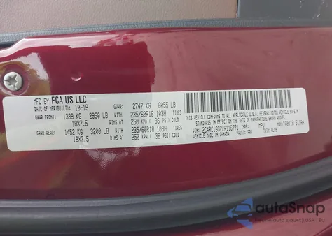 2020 Chrysler Pacifica Limited z USA, uszkodzony, nr VIN 2C4RC1GG2LR116771